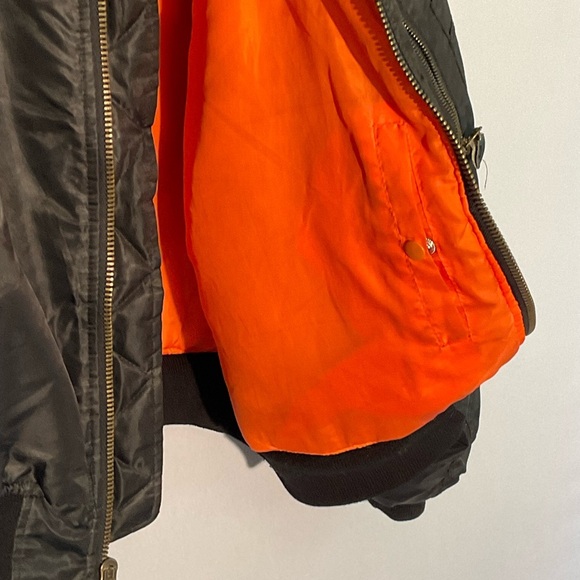 Black Varsity Bomber Security Jacket Men’s XXL with American Flag, Eagle Patches - Picture 16 of 16